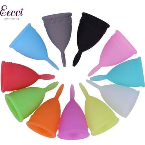 20pcs Menstrual Cups Reusable Tampon and Pad Alternative -S/L size - multi-colors multi-shape Support customization