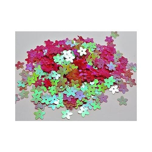 2000 Red AB 10mm Flowers Loose sequins Paillettes Sewing Wedding Craft