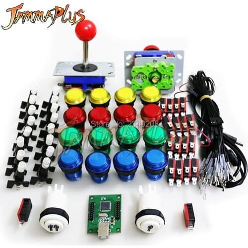 Jamma Mame Arcade cabinet DIY kit for 12V led push button ZIPPY Joystick 1 & 2 player start button USB to PC PS3 Raspberry Pi