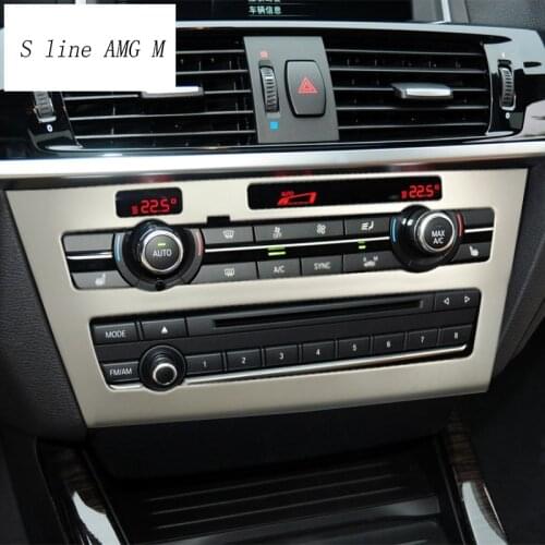 Car Styling Air Conditioning CD Panel decoration Covers Stickers and decals Trim For BMW X3 X4 F25 F26 Interior Auto Accessories