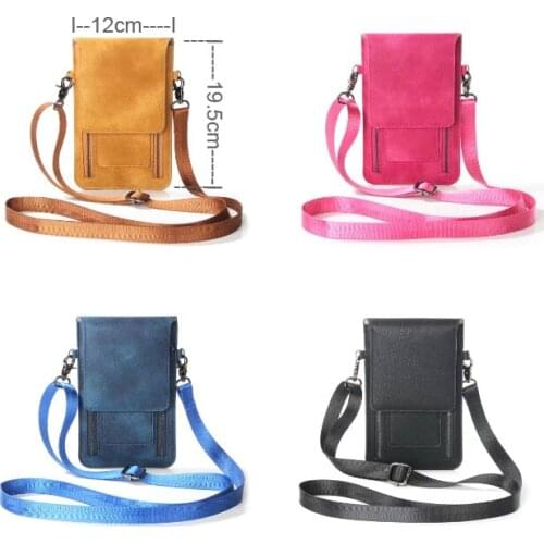 Shoulder Belt Phone Leather Case For Galaxy A80 A70 A60 A40 A20 A10,Oppo Reno 10x zoom Reno 5G A9 Realme 2 1 3 Pro U1 C1 C2