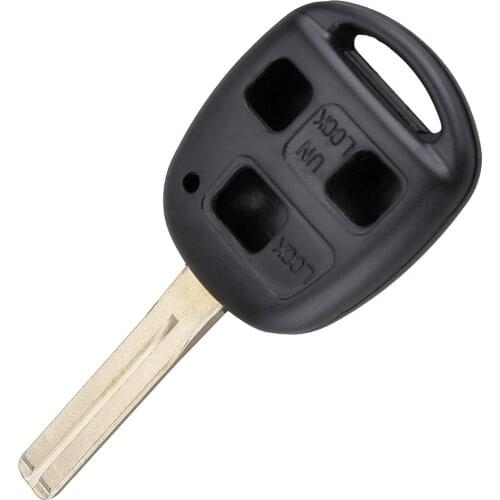 Black 3 Buttons Replacement Key Case Shell Keyless Remote Fob Uncut Blade Fix Master Fit for Lexus new