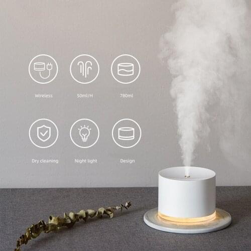ELOOLE 780 ml Concise Style Mini USB Air Humidifier Atomizer Spray Diffuser Wireless With Night Light For Bedroom Home Desktop