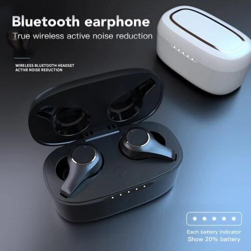 G08 ANC TWS V5.0 Bluetooth Earphone Wireless Waterproof Headset Dual Mic Active Noise Cancelling Touch Earbuds Type-c