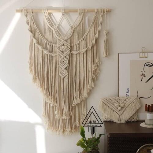 European style hand woven tapestry living room sofa bedside background decoration tapestry wall farmhouse house decoration