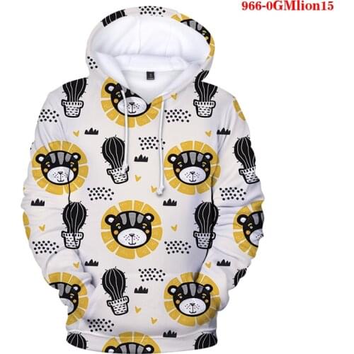 Lions Head Personalized 3D Print Hoodie for Men Women Hoodies Fashion Pullover Long Sleeve Sweatshirt Hoodie Outerwear Harajuku