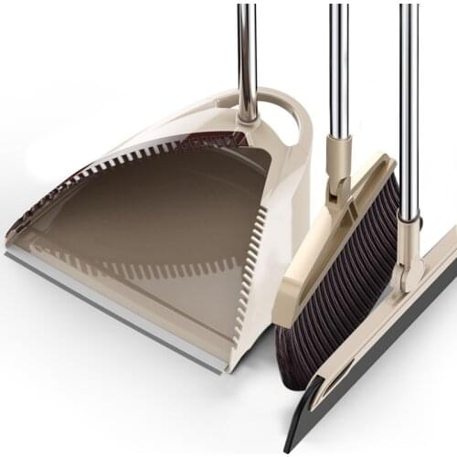 Quality Broom Dustpan Set Multifunction Non-Slip Long Handle Dustpan Soft Bristle Wiper Sweeps Broom Home Cleaning Tools Suit