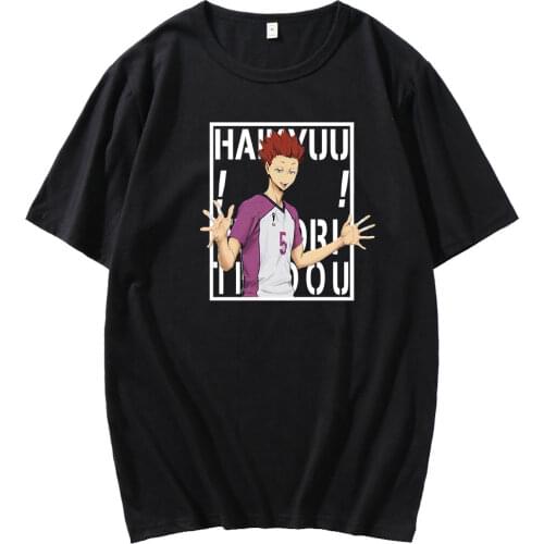 2021 Japanese anime volleyball teenager T-shirt short-sleeved Takano campus summer trend T-shirt mens loose round neck top