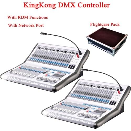 Dj Equipment KingKong 1024Si DMX Controller Professional Stage DJ Light Controller Moving Head Par Light DMX Console Flight Case