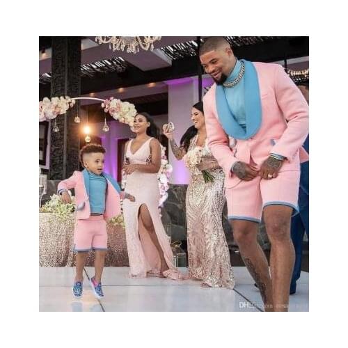 New Style Boys Suits With Short Pant Weddings Children Suit Kid Wedding Prom Suits Blazers For Boys 2 Pcs (Jacket+Pants+Tie )