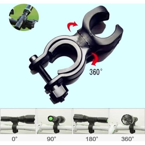 Bicycle Front Light Bracket Flashlight Bracket LED 360 Degree Rotating Bicycle Mounting Bracket Portable Bicycle Accessories
