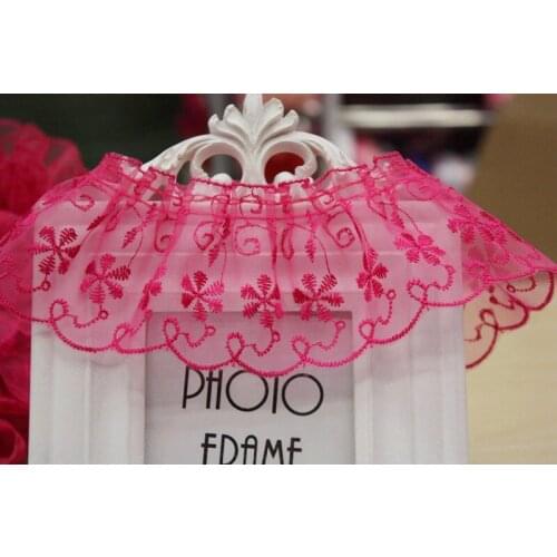 20m/lot 6.5cm Width Wholesale Price White,Pink,Red,Purple,Blue Ruffled Lace Trim Crafts/ DIY Sewing Accessory Z627