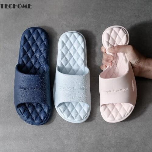 2021 Hot Bathroom Non-slip Soft Flat Slippers New Women Summer Thick Bottom Indoor Eva Home Hotel Sandals Couples House Shoes