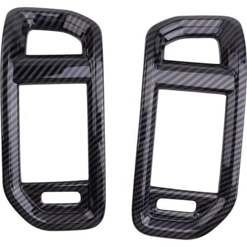 Car 2Pcs Interior Dashboard Side Air Vent Outlet Cover Trim Carbon Fiber Style ABS Fit for Dodge Ram 1500 2020 2019