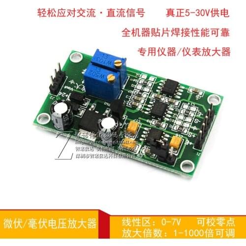 Microvolt / Millivolt Voltage Amplifier Differential Signal Amplifier High Precision Conversion AD620 Transmitter