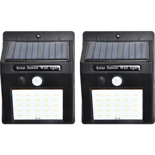2pcs/set 20 LED Solar Lights Motion Sensor Wall Light Outdoor Garden Yard Lamp Waterproof Outdoor Waterproof Light
