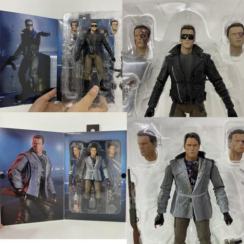 NECA Arnold Schwarzenegger Terminator Figure Judgment Day T-800 Action Figures Model Toy Doll Gift 7inch 18cm