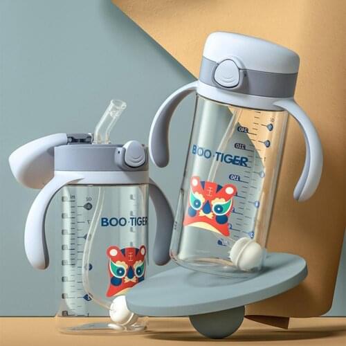 BOOKY 240ml/280ml Creative Water Bottle with Scale Leak-proof BPA Free Kids Drinking Sippy Bottle Toddler Milk Bottle