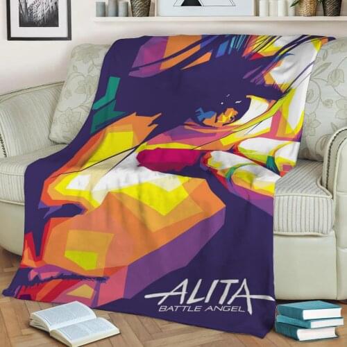 Alita Battle Angel 3D Print Plush Blanket Throw On Sofa Home Decor Soft Warmth Washable Nap Blanket Dropshipping