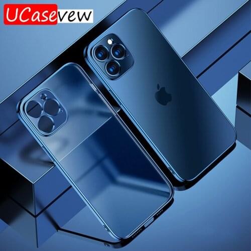 Luxury Plating Phone Case For iPhone 12 Mini Pro XR XS Max X 11Pro 7 8 Plus Soft TPU Full Protective Cover For iPhone 7 8 Plus