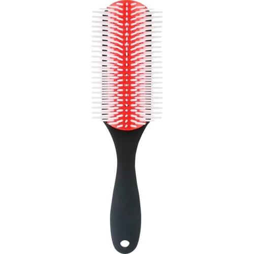Styling Brush 9 Row Hair Comb For Straight Shaping Defining Curly Wavy Wet Hair Detangling Brush Salon Hairdressing Anti-Static