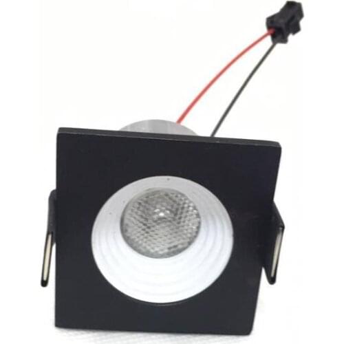 5pcs/lot square Mini Downlight 45mm Cabinet Spot Light 3W Ceiling Recessed Lamp AC85-265V Dimmable Down lights free shipping