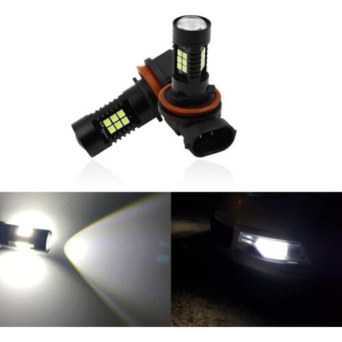 2x CANbus Error Free H8 H11 Led Projector Front Replacement Fog Light Bulbs For Citroen C2 C4 C4L C5 Triumph