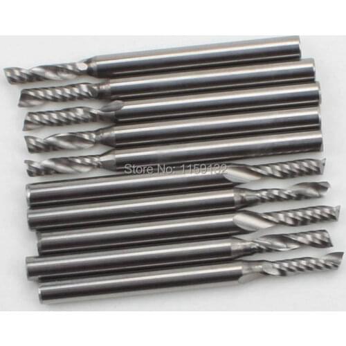 10pcs 3.175x2.5x10mm CNC Single Flute Cutter Tools Carbide