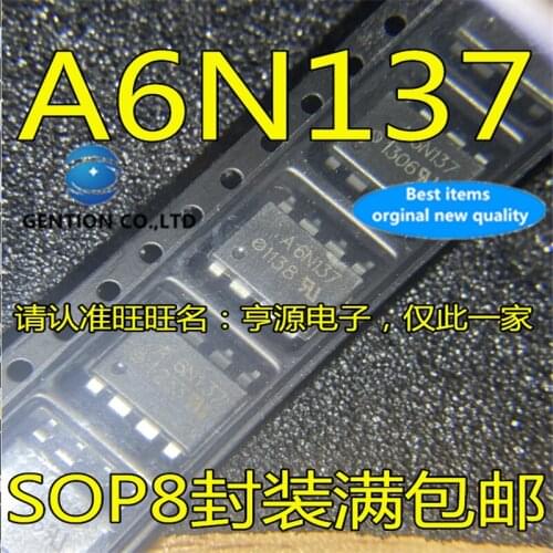 20Pcs A6N137 6N137 SOP-8 HCPL-A6N137 HCPL-6N137 in stock 100% new and original