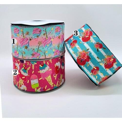 3 inch 75 mm printed foil ribbon 50 yard
