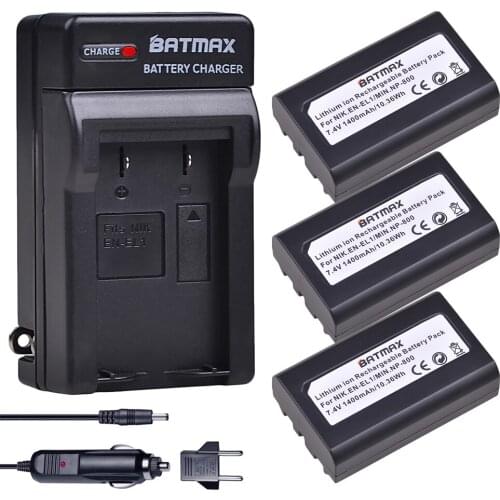 3Pack EN-EL1 ENEL1 battery + Digital Wall Charger for Nikon Coolpix 500 775 880 885 990 995 4300 4500 4800 5000 5400 5700 8700