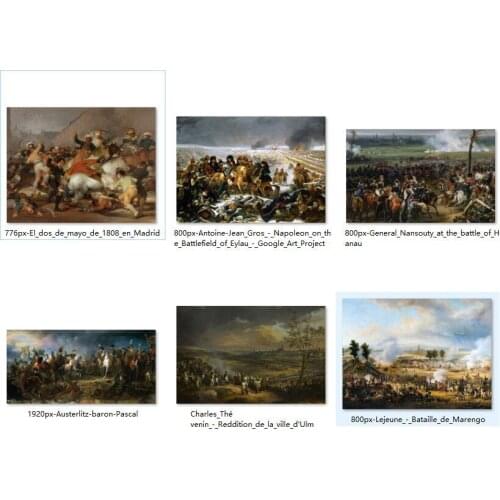 6pcs--GOOD quality-HOME TOP decorative art French Emperor Napoleon Napoleonic Wars Military painting print art--wholesale