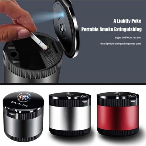 Car Ashtray For Buick Regal Lacrosse Excelle XT GL6 GL8 Encore Verano Allure LED Cigarette Smoke Remover Cigarette Ash Collect