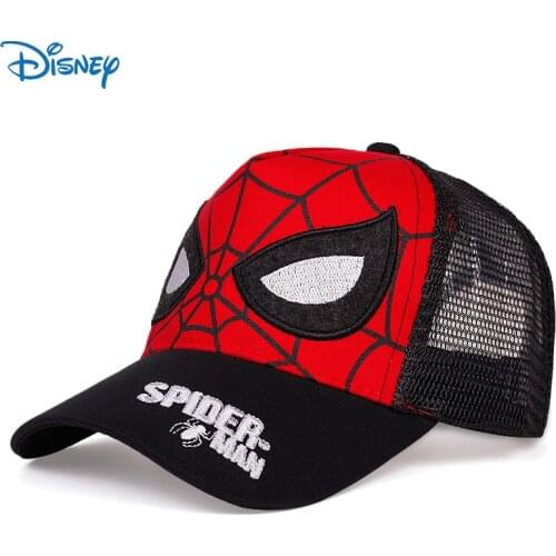 Disney Marvel Hat Baseball Cap Boys Girlssuperhero Spider Letter Embroidery Adjustable Quick Drying Breathable Children Hat