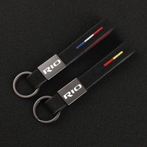 2021 New Fashion Leather Keychain Business Gift Car Styling Key Ring For Kia Rio 2014 2015 2016 2017 2018 2019 2020 Accessories