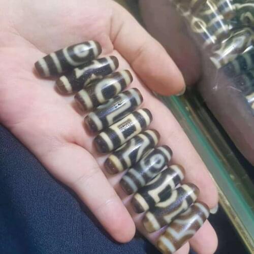 1pcs/lots Natural High Quality Tibetan Agate Dzi Beads One eye two eyes Huya Tooth yellow Accessories diy Jewelry Necklace Gems