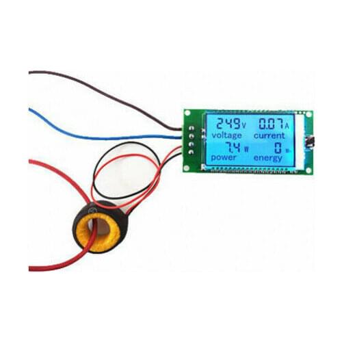 AC 110V-220V Digital LED 100A watt power meter volt amp Ammeter Voltmeter + CT