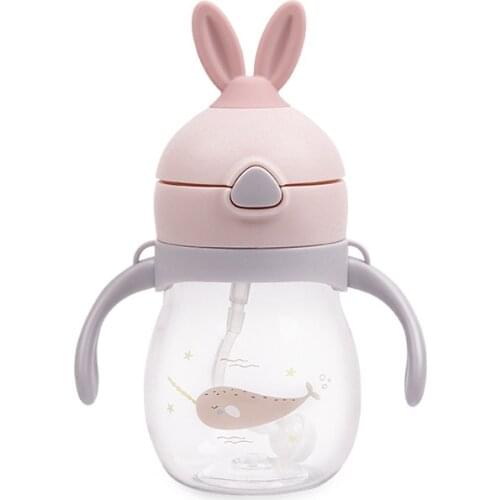 Baby Cup Water Bottle with Straw Baby Sippy Cup Feeding Bottle Cup to Drink Milk with Measuring 1-3-Year-Old Drinking Cup