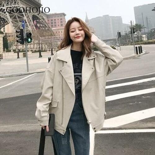 Женские модные кожаные куртки GOOHOJIO China At AliExpress