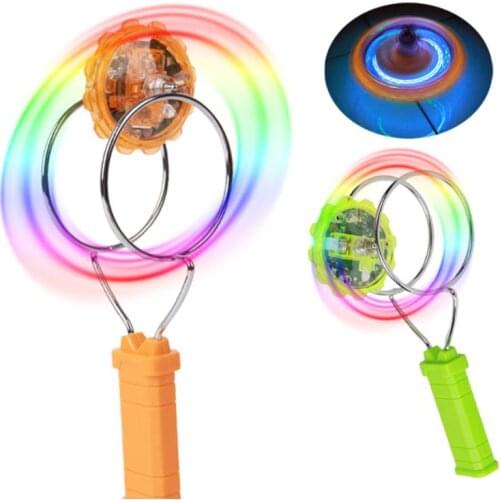 HBB 1PC Kids LED Magnetic Gyro Wheel with Light Flashing Hand Spinner Magic Spinning Toy Children Gift Outdoor Toys Sports