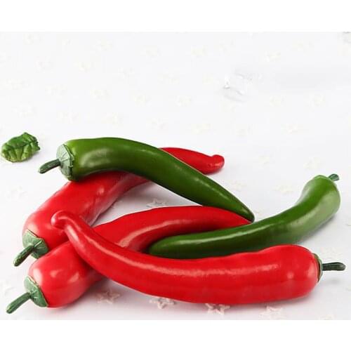 6PCS Artificial Pepper Realistic Foam Artificial Vegetable Photography Prop Simulation Food Model Decoration Kitchen