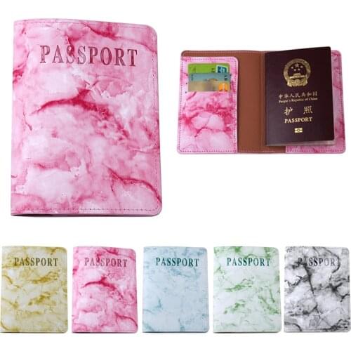 Stone Marble texture PU Leather Passport Cover For traveling Travel accessories organizer Card ticket Passport Holder CH13B