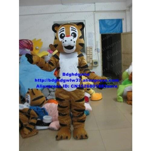 Brown Tiger Tigerkin Mascot Costume Adult Cartoon Character Outfit Suit Large Family Gathering Fashion Promotion zx746