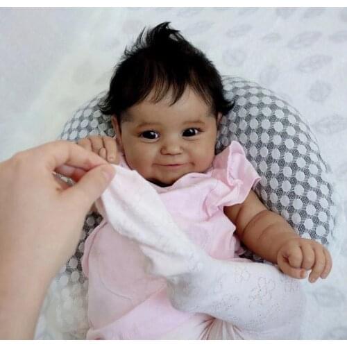 50CM Reborn Baby Doll Black Skin African American Baby Maddie Reborn Baby Girl Drop Shipping Toys for Girls