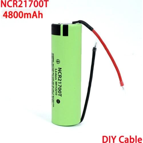 3.7V NCR21700T li-lon battery 4800mAh 21700 15A 5C Rate Discharge ternary lithium batteries DIY Welding Cable