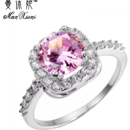 Manxiuni Fashion Silver Color Rings Jewelry CZ Crystal Rings for Women Engagement Wedding Female Rings Cute Jewelry Wholesale