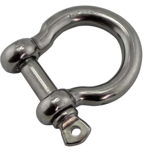 Stainless Steel Bow Mini Stainless Bow shackles for Wire Rope Chain or Adjustable Paracord Bracelet Survival Buckles 10pcs 4mm