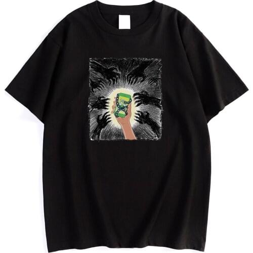 Lock The Phone Shacles Printed Male T-Shirt Street Comfortable T-Shirts Sport Crewneck Tshirt Style Oversize Mens Short Sleeve