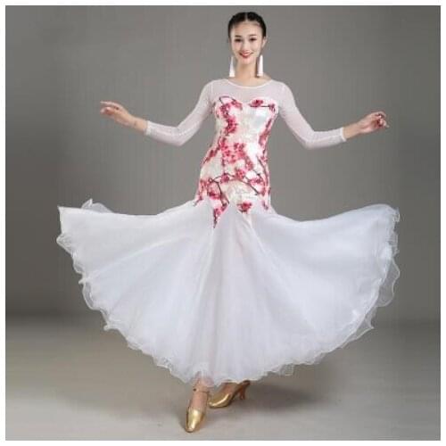 New Lady Ballroom Dancing Dress Modern Dance Competition Costume women Waltz Tango Foxtrot Quickstep dresses