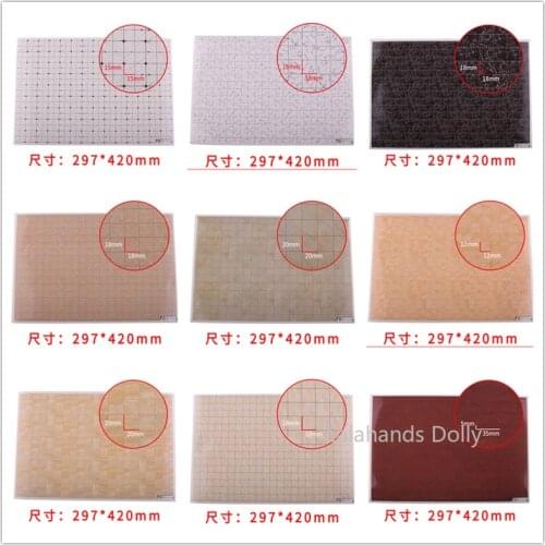 Dollhouse 42x29cm Wallpaper Floor Paper Adhesive Stickers Model To Match The Doll House Decoration Sticker Scene Accessories